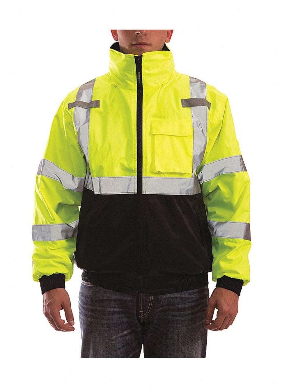 Men's ANSI class 3 HiVis  Bomber Safety Jacket